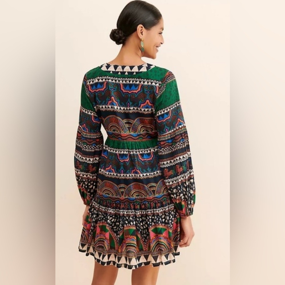 FARM Rio Multi-Color Printed V-Neck Mini Dress - Picture 2 of 6